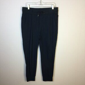 New! CRZ YOGA Crazy Joggers Pants XL/14 Navy Blue Elastic Drawstring Waist
